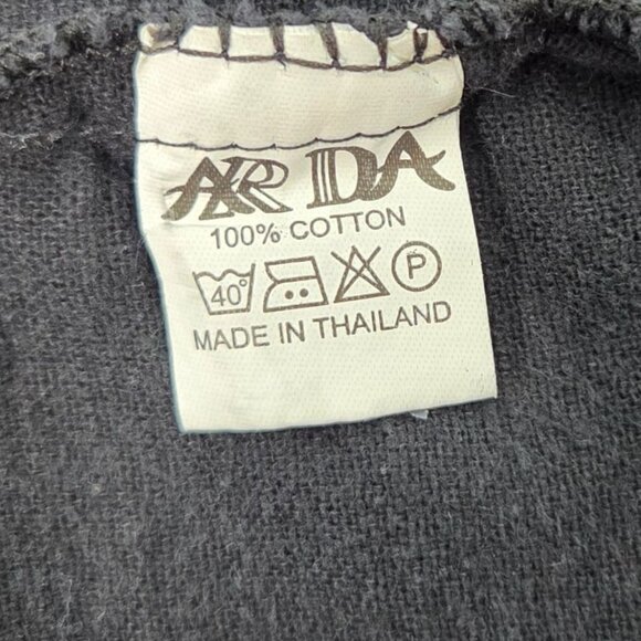 Vintage Arda Black Traditional Chinese Dragon Embroidered Toggle Front Shirt XL - Picture 6 of 6